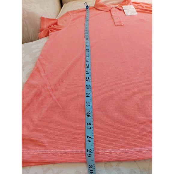 Tommy Bahama Men's Logo Polo Shirt Knit Tencel Blend Melon Size Large - New! - Picture 7 of 11